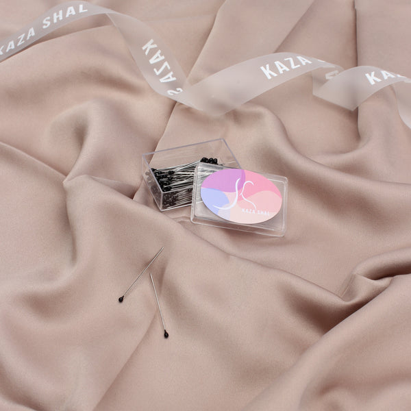 دبابيس حجاب مستديرة ملونة مع صندوق تخزين دبابيس | Colorful round hijab pins with pins storage box